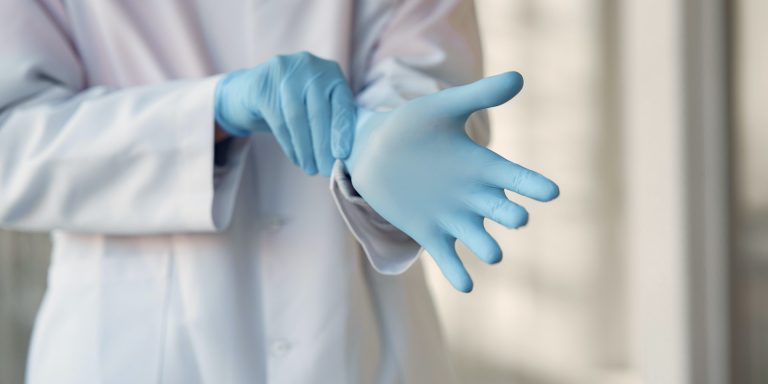 It's Time for Action on HHS Medicare Fraud 7 Person Wearing Blue Sterile Gloves - setting a good example, representing healthcare fraud