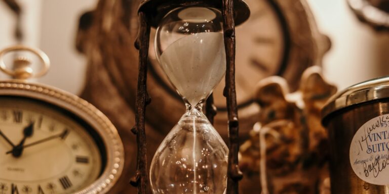 It Is About Time! 7 Shallow Focus of Clear Hourglass