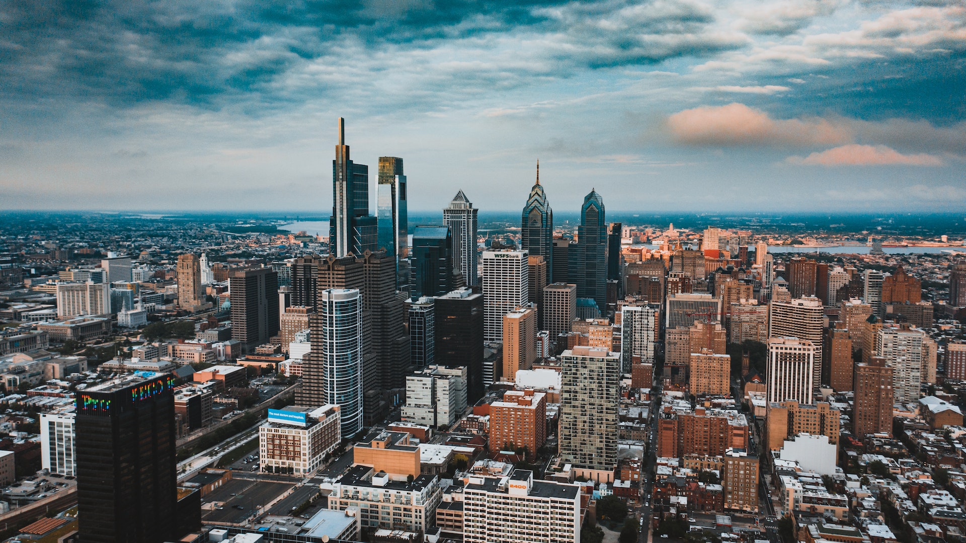 Philadelphia skyline with notable skyscrapers, representing the city where Pennsylvania may adopt a False Claims Act to combat fraud and support whistleblowers.