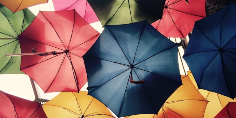 Thank You For Your Hard Work, Brandon! 5 Sea of colorful umbrellas, representing insurance coverage and insurance fraud.