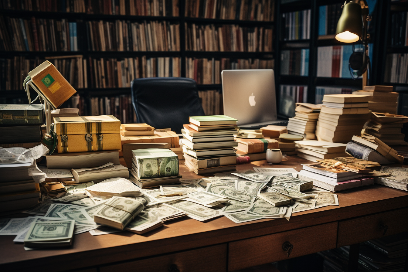 closeup of a students desk, representing education fraud