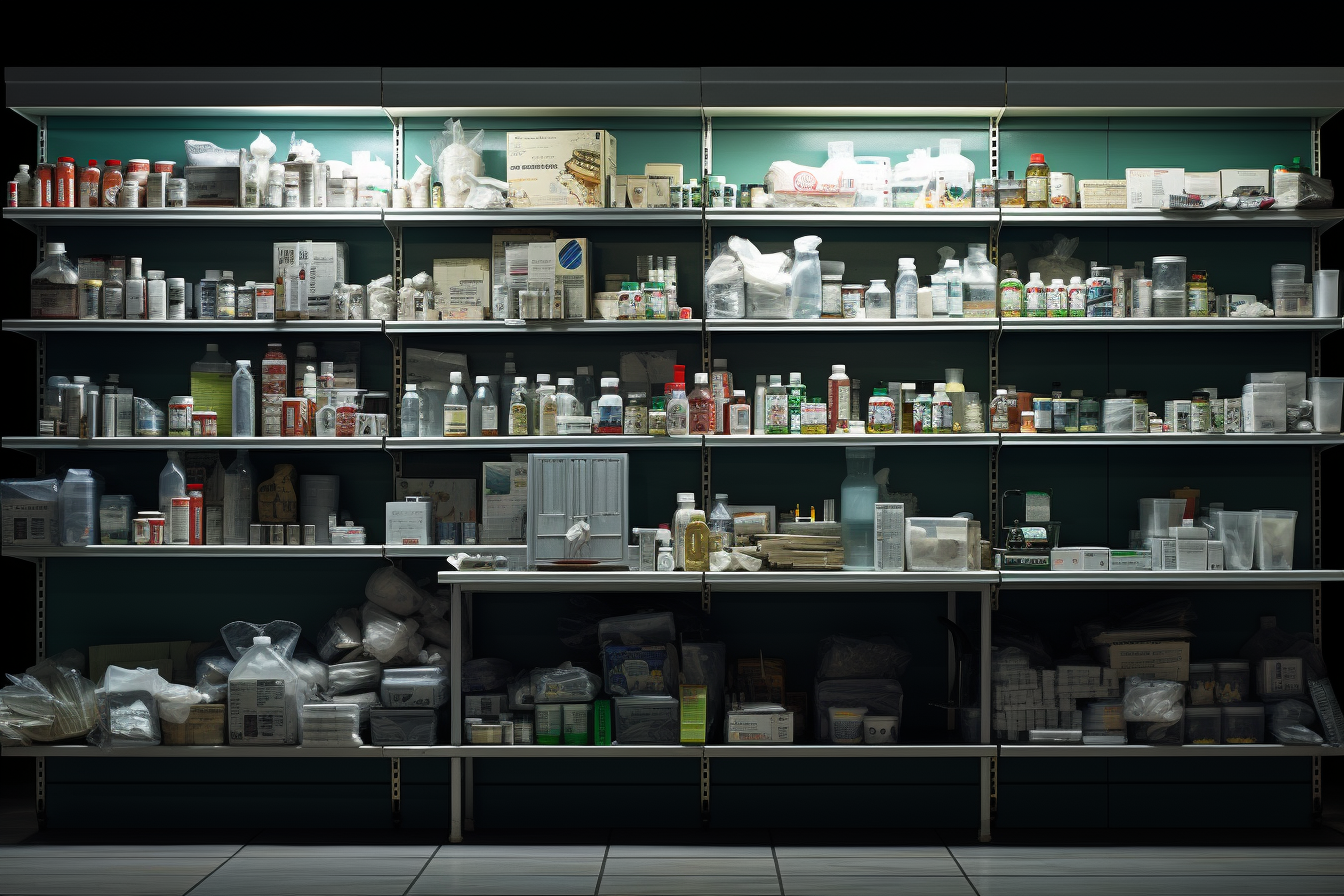 Hospital shelves, representing health care fraud