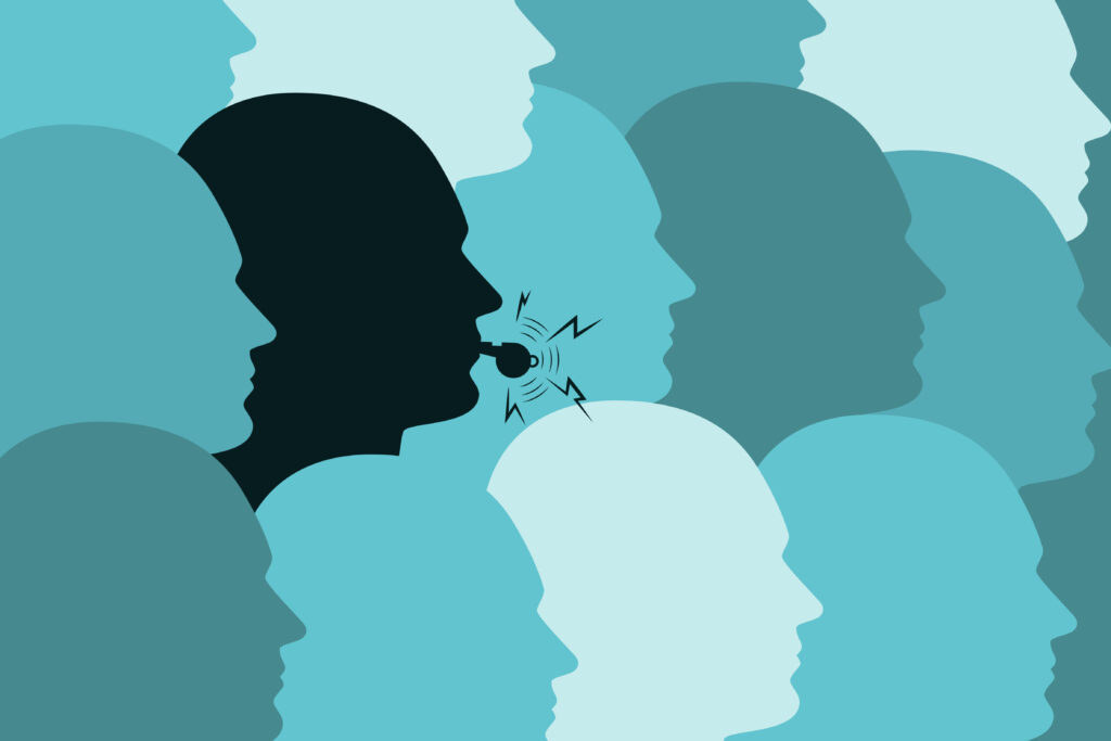 Whistleblowers standing out from the crowd