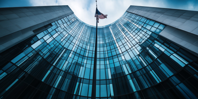 SEC Whistleblower Awarded Over $37 Million 18 Looking up at an imposing building, representing the SEC whistleblower case and SEC whistleblower protection